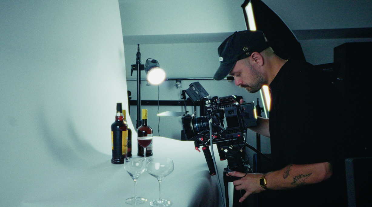 Behind the scenes of a video production