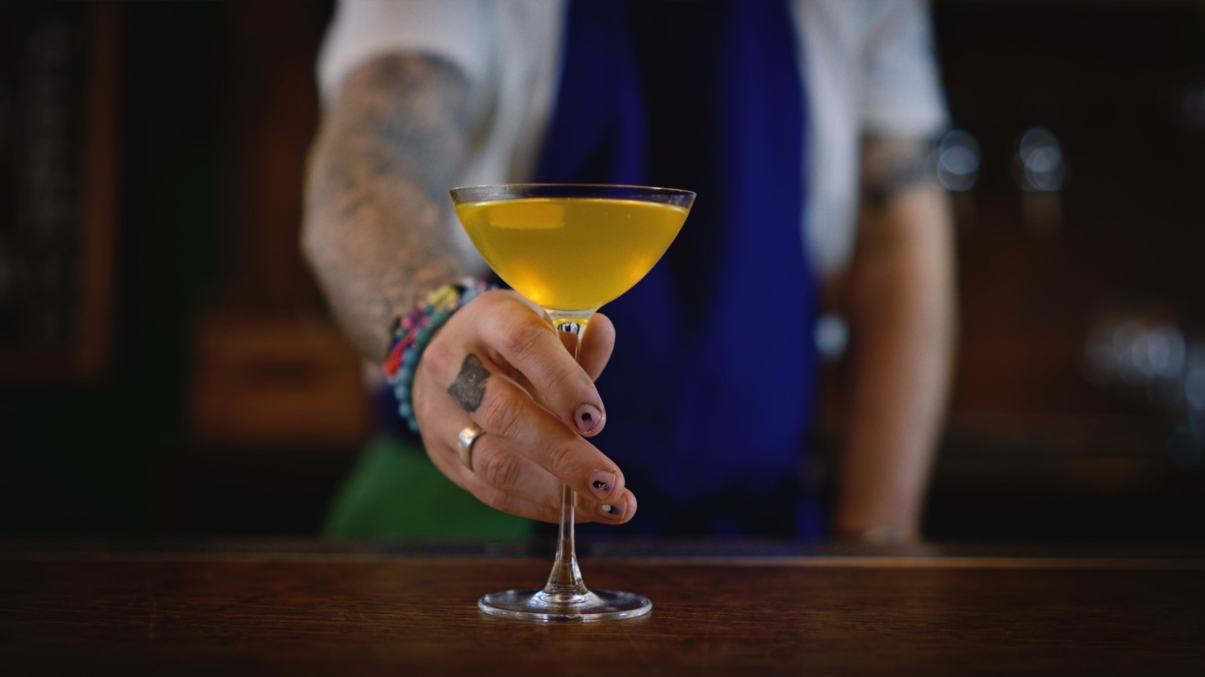 A Cocktail in Paris on a table